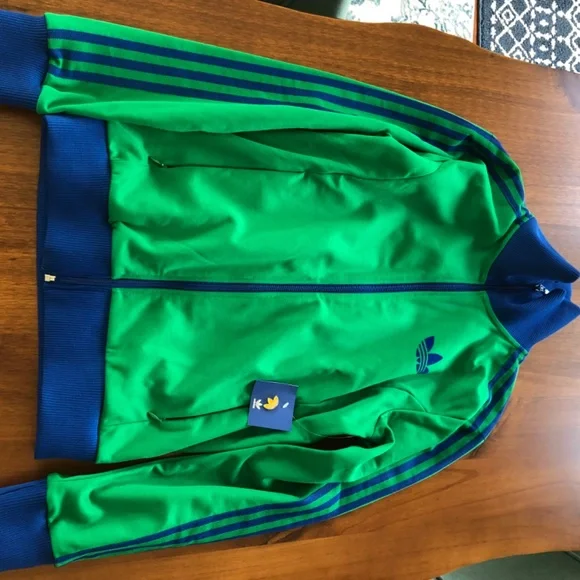 Adidas adicolor tracksuit blue green new rare small